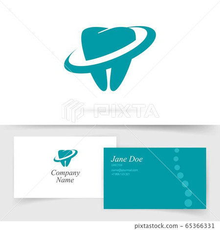 Dental care logo vector on business visiting card mockup or tooth care clinic stomatology logo logotype abstract template modern design Dental care logo vector on business visiting card mockup or tooth care clinic stomatology logo logotype abstract template modern design 65366331