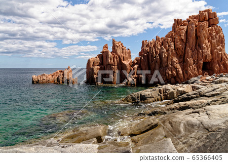Beach of Red Rocks of Arbatax - Sardinia, Italy 65366405