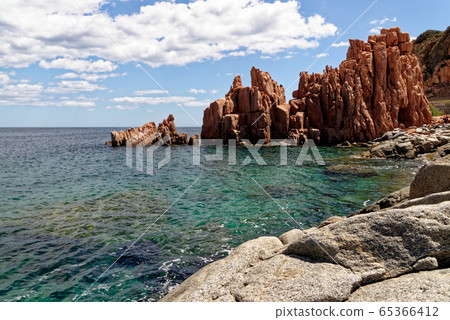 Beach of Red Rocks of Arbatax - Sardinia, Italy 65366412