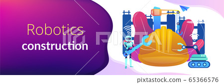 Robotics construction concept banner header.-插圖素材 [65366576] - PIXTA圖庫