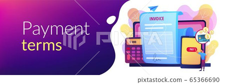 Payment terms concept banner header 65366690
