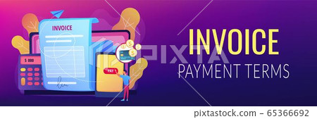 Payment terms concept banner header 65366692