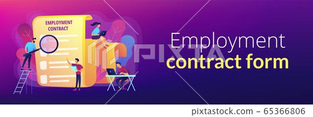 Employment agreement concept banner header 65366806