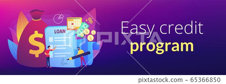 Loan disbursement concept banner header Loan disbursement concept banner header 65366850
