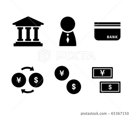 Set of bank icons / simple / business 65367150