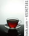 black tea in a glass cup 65367181