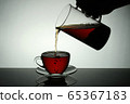 black tea in a glass cup 65367183