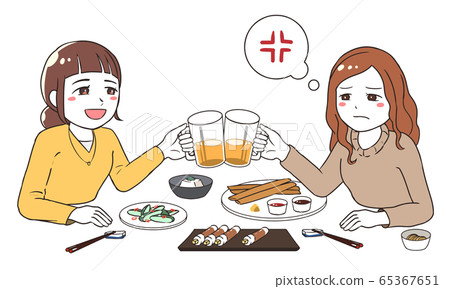 與女性朋友一起喝酒的嚴厲模式 與女性朋友一起喝酒的嚴厲模式 65367651