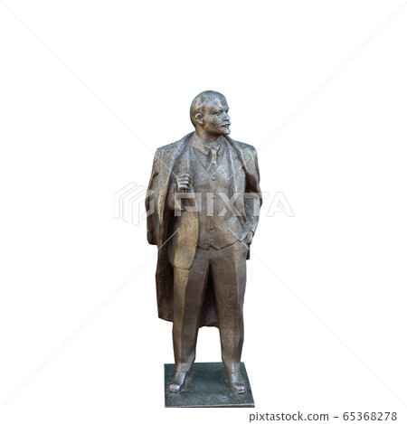 Metal figure Lenin, USSR 1950s. Isolated on a 65368278