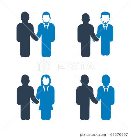 Business Handshake Icon. Flat style vector EPS. - Stock Illustration ...