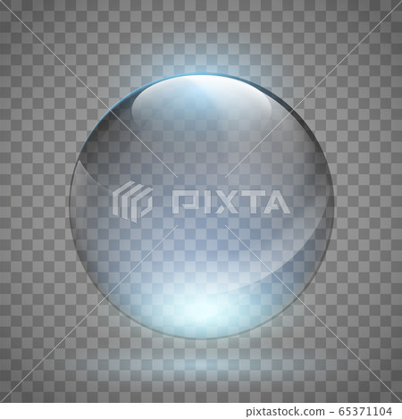 Crystal or glass empty ball. Vector illustration 65371104