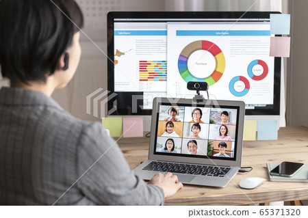 Online meeting remote work image 65371320