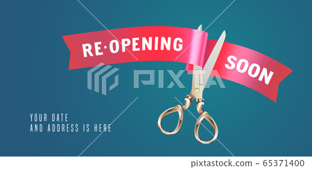 Grand opening or re-opening vector banner, illustration. 65371400