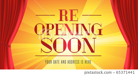 Grand opening and re-opening vector illustration, banner 65371441
