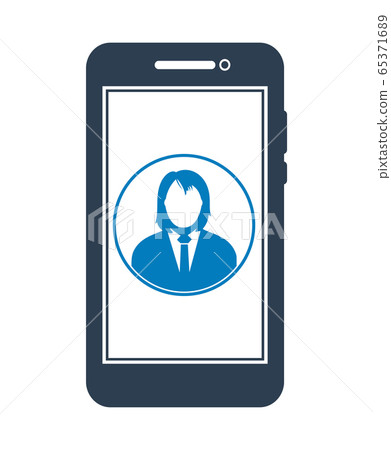 Mobile User Icon. Flat style vector EPS. - Stock Illustration [65371689 ...