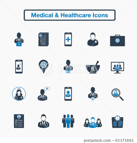 Medical and Healthcare Icon set. Flat style vector EPS. Medical and Healthcare Icon set. Flat style vector EPS. 65371691
