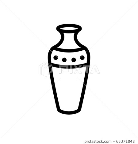 vase amphora icon vector outline illustration - Stock Illustration ...