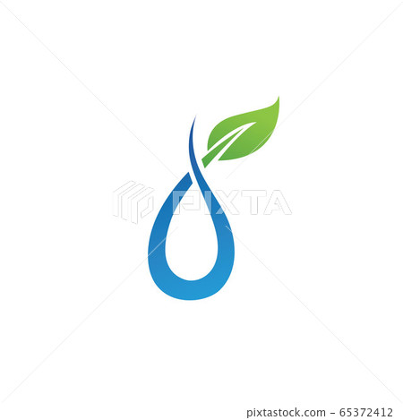 Water drop and leaf Logo Template vector image - Stock Illustration ...