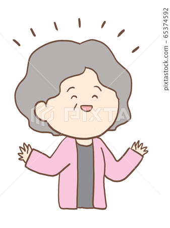 高級婦女的面部表情 高級婦女的面部表情 65374592