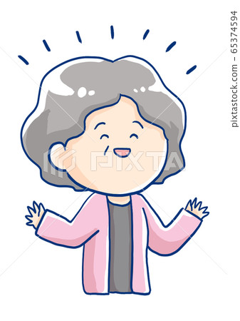 高級婦女的面部表情 高級婦女的面部表情 65374594