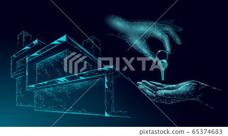New building quarter residential complex. Seller house door keys. Finance agreement sale real estate apartment home access. Sell own family customer life business concept vector illustration New building quarter residential complex. Seller house door keys. Finance agreement sale real estate apartment home access. Sell own family customer life business concept vector illustration 65374683