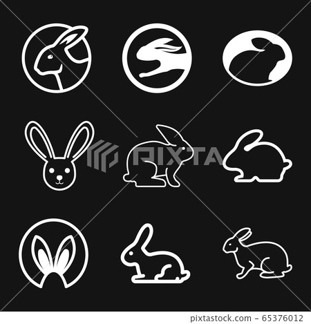 Rabbit icon vector, design on background, Rabbit-插圖素材 [65376012] - PIXTA圖庫