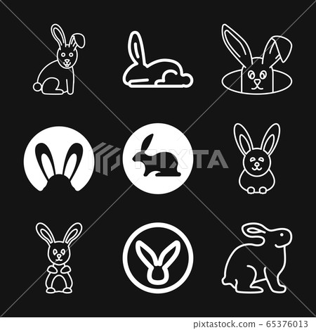 Rabbit icon vector, design on background, Rabbit - Stock Illustration ...