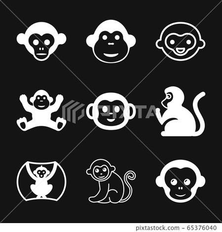 Vector monkey icon isolated on background. Animal - Stock Illustration ...