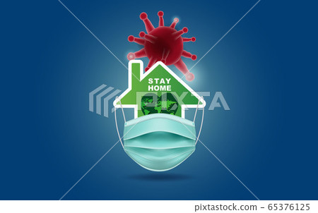 Stay home.Eco Environment stay safe with home icon Stay home.Eco Environment stay safe with home icon 65376125