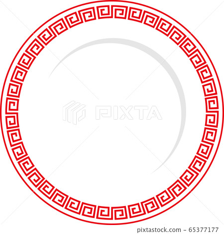 Chinese swirl plate. Title material. vector 65377177
