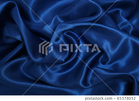 Smooth elegant blue silk or satin luxury cloth 65378032
