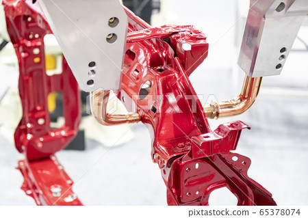 The robotics arm for spot welding . 65378074