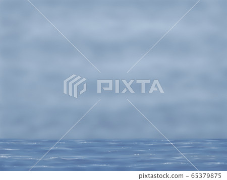 多雲的天空和大海，風景 65379875
