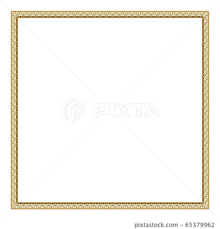 Square empty wooden and gold gilded frame Square empty wooden and gold gilded frame 65379962