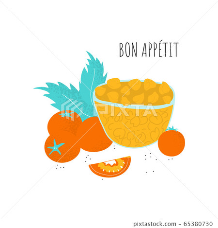 Bon Appetit poster template with chickpeas Bon Appetit poster template with chickpeas 65380730