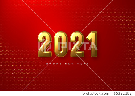 2021 New Year sign. 65381192