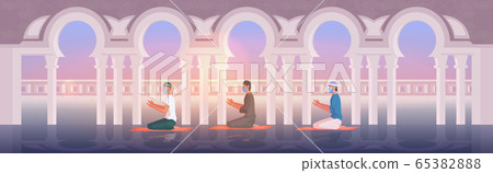 muslim men in masks praying ramadan kareem holy month religion coronavirus pandemic quarantine muslim men in masks praying ramadan kareem holy month religion coronavirus pandemic quarantine 65382888