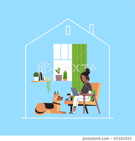 woman freelancer using laptop working at home during coronavirus quarantine self-isolation woman freelancer using laptop working at home during coronavirus quarantine self-isolation 65382933