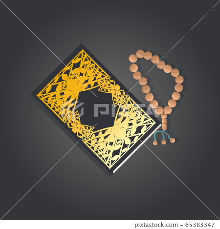 ramadan kareem holy month religion concept islamic quran and tasbih greeting card 65383347