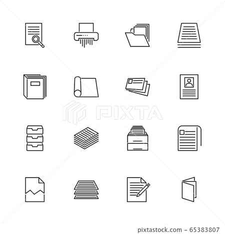 Document - Flat Vector Icons Document - Flat Vector Icons 65383807