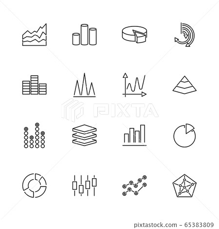 Diagram Graphs - Flat Vector Icons Diagram Graphs - Flat Vector Icons 65383809
