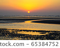 Sunset, west sea, sunset 65384752