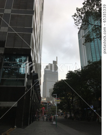 Morning city in Central Asia 65385339