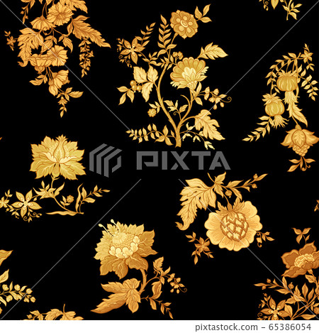 Seamless pattern with stylized ornamental flowers Seamless pattern with stylized ornamental flowers 65386054