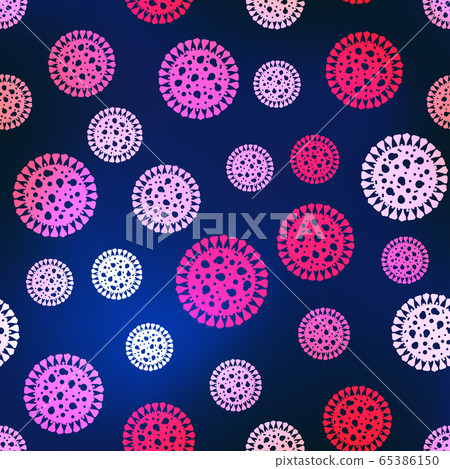 Seamless pattern with coronavirus cell symbol. - Stock Illustration ...
