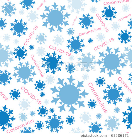 Seamless pattern with coronavirus cell symbol. - Stock Illustration ...