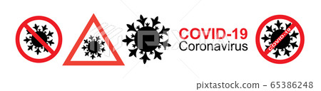 Corona virus disease covid-19 sign. 65386248