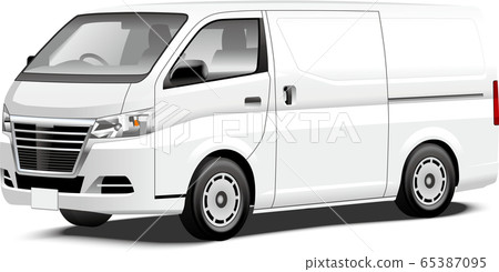 Commercial vehicle illustration One-box sales vehicle Panel van illustration Cold storage vehicle Original design 65387095
