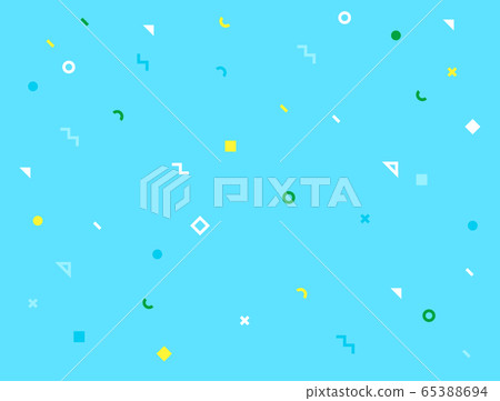 Geometric pattern on sky blue background Geometric pattern on sky blue background 65388694