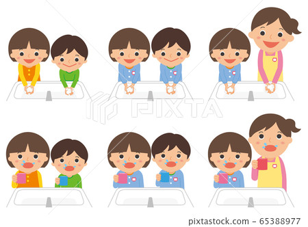 Hand-washing gargle kindergarten Hand-washing gargle kindergarten 65388977